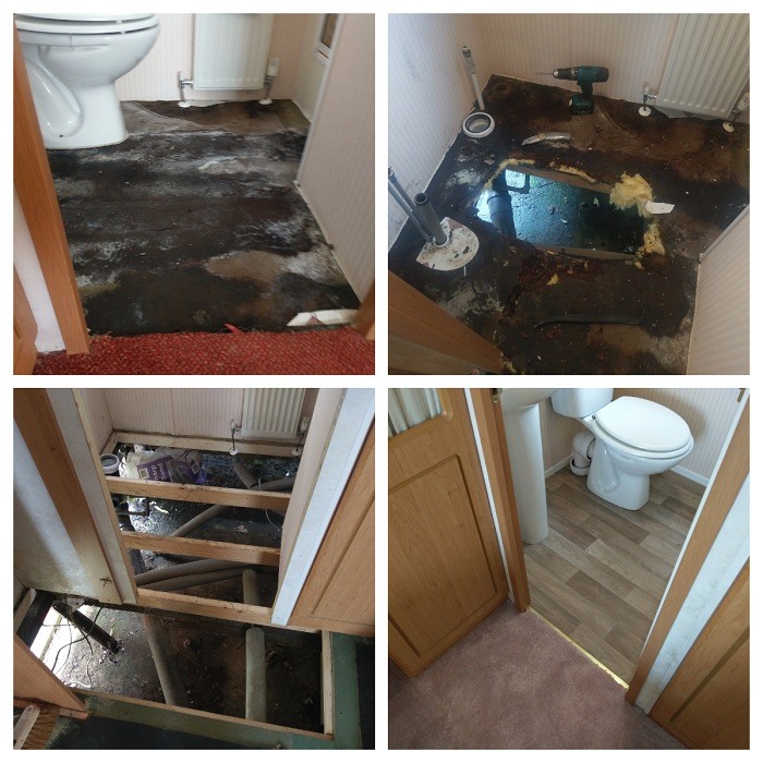 static caravan flood repair